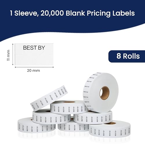 Perco Best by Labels for Monarch 1131 Price Gun - 8 Rolls, 20,000 Marking Labels - Image 3