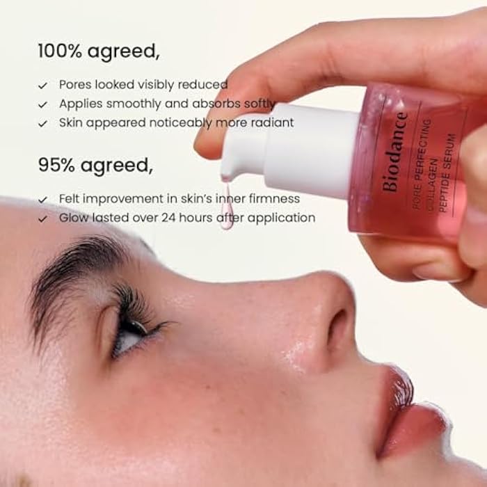 BIODANCE Pore Perfecting Collagen Peptide Serum, Skin Firming & Radiance Boost, Plumping, Pore Care, Makeup Prep Serum for All Skin Types, Korean Skincare, Stocking Stuffers | 1.01 fl.oz x 1 ea - Image 3