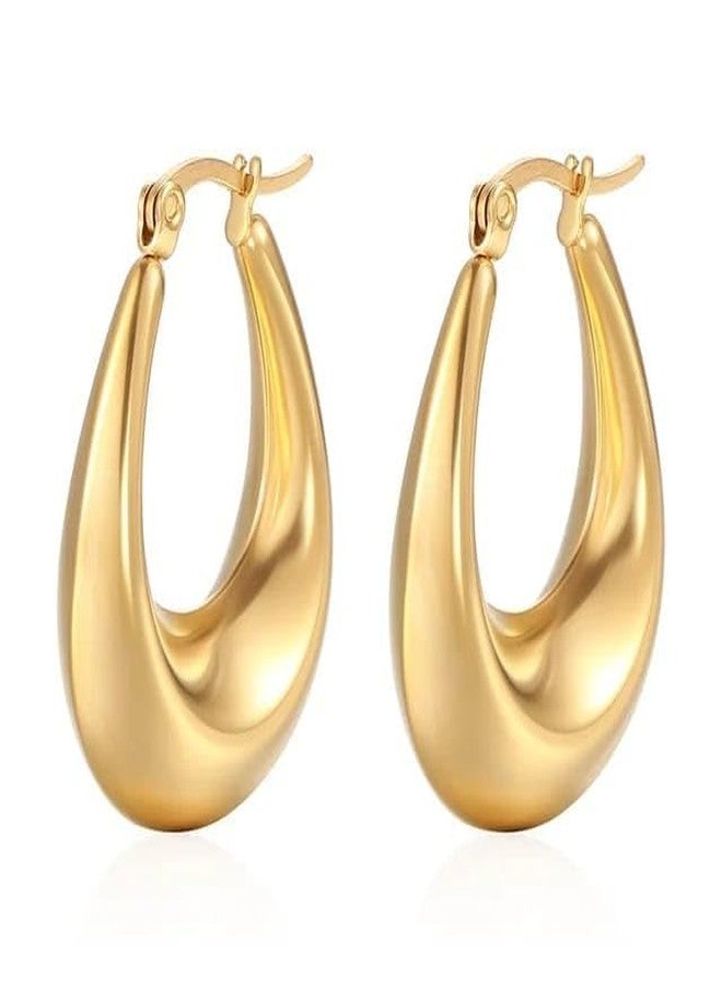 AMAAL earrings for women fashion studs earrings for women anti tarnish gold ear rings stainless steel korean bali Dainty Gold Hoop Earrings | Combo Chic, Small design Jewellery Celebrity Inspired - Image 1