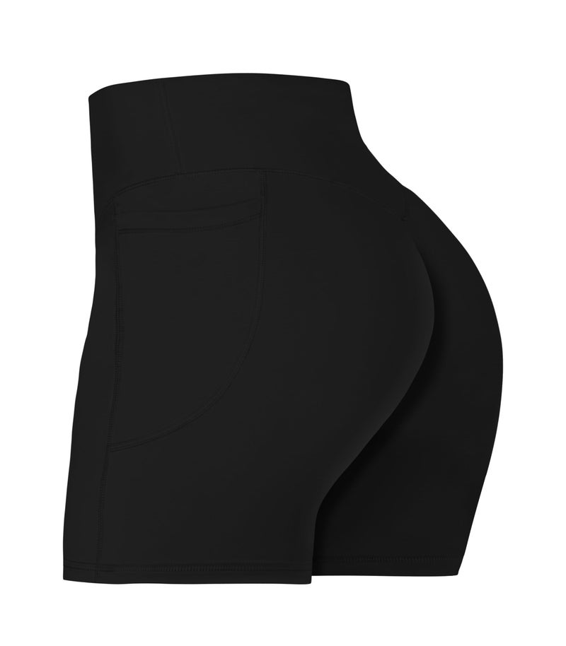 Sunzel 8" / 5" / 3" Biker Shorts for Women with Pockets, High Waisted Yoga Workout Shorts Black Small - Image 1