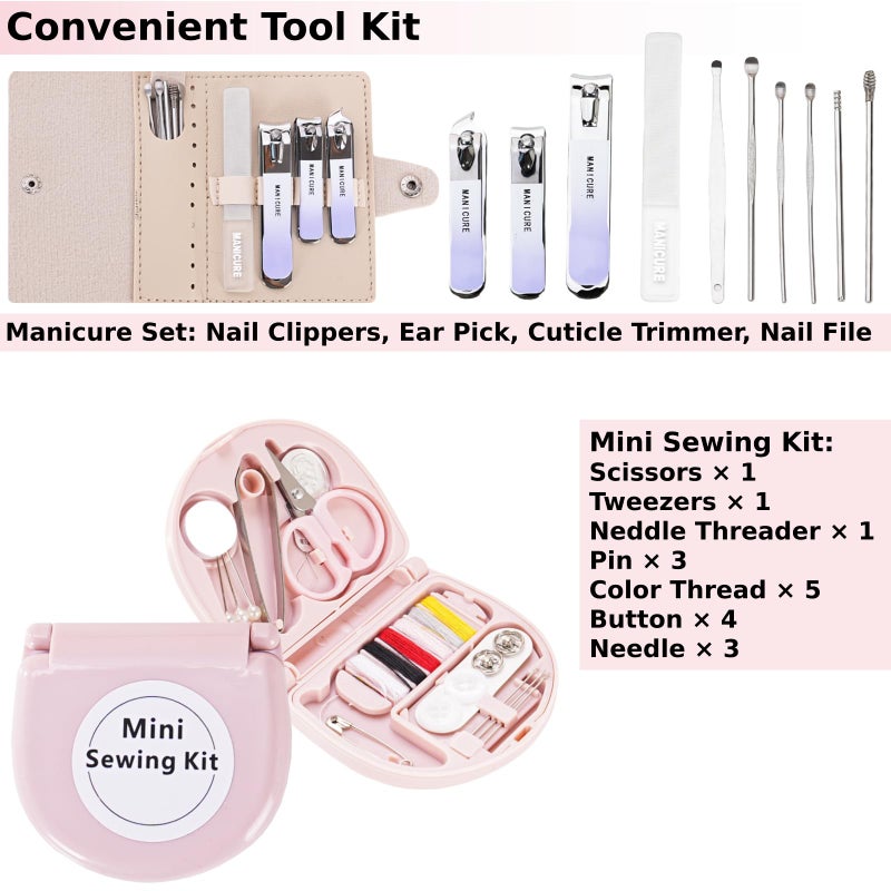 VEAPILS Wedding Day Emergency Kit for Bride, 39 Pc Essential Items for Brides Daily Use Women Wedding Gift, Travel Kit Personal Care Survival Set With Bride Makeup Bag - Wedding Emergency Kit Supplies (White) - Image 4