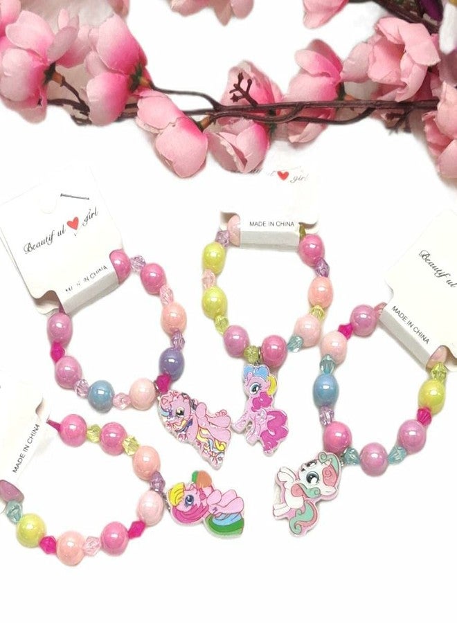 تارا13 سوار يونيكورن للبنات من تيرا ١٣ (٤ قطع) للأطفال، سوار مرح برسومات كرتونية، هدية مثالية لحفلات البنات - Image 2