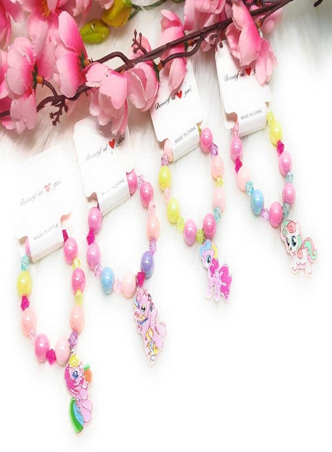 تارا13 سوار يونيكورن للبنات من تيرا ١٣ (٤ قطع) للأطفال، سوار مرح برسومات كرتونية، هدية مثالية لحفلات البنات - Image 5
