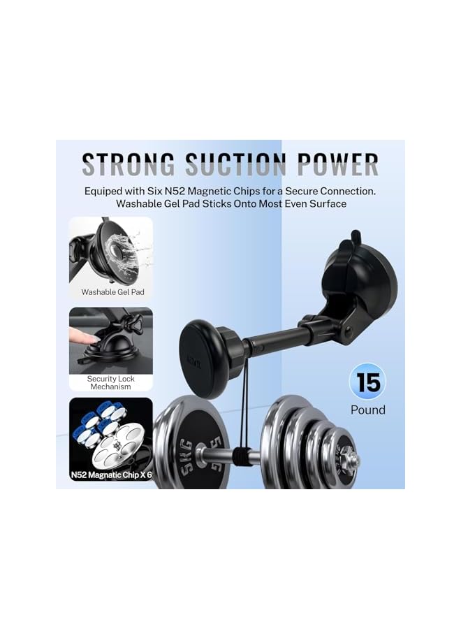 Green Tiger Car Phone Holder 4-in-1 Mobile Holder for Dashboard & Air Vent & Windshield Magnetic Car Mount Accessories for iPhone Car Mount - Image 4