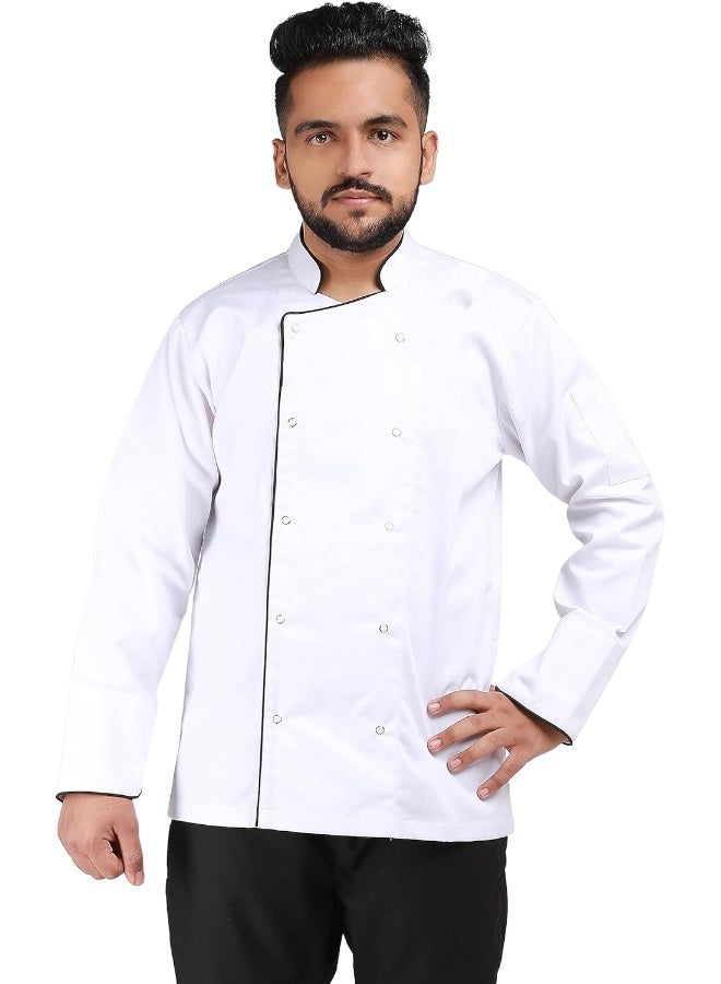 YANEK معطف شيف يانيك بأكمام طويلة مع أزرار ضغط - Image 2