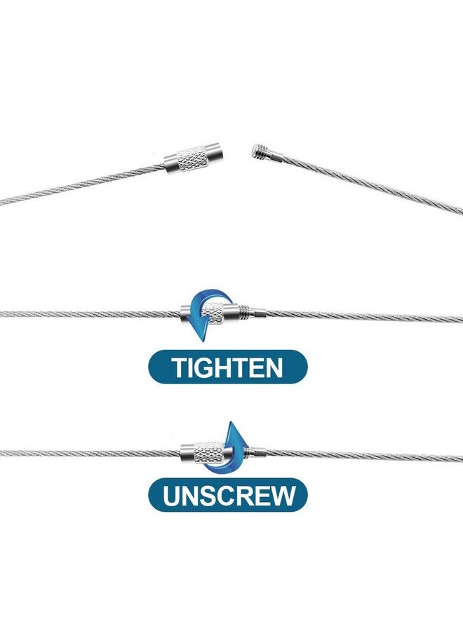 Kidultz (12 Pieces Wire Rope[1.5mm thickness*170mm long] Key Ring cables Stainless Steel Pendant Circle EDC Tool Key Holder Loops for Outdoor, Hiking, Hanging Luggage Tags, Keys and ID Tag Keepers - Image 2