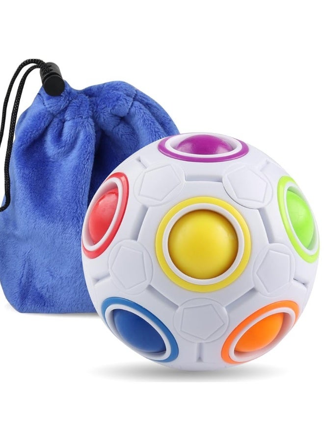 Coogam Coogam Rainbow Puzzle Ball with Pouch Color-Matching Puzzle Game Fidget Toy Stress Reliever Magic Ball Brain Teaser for Kids and Adults, Children, Boy, Girl Holiday - Image 1