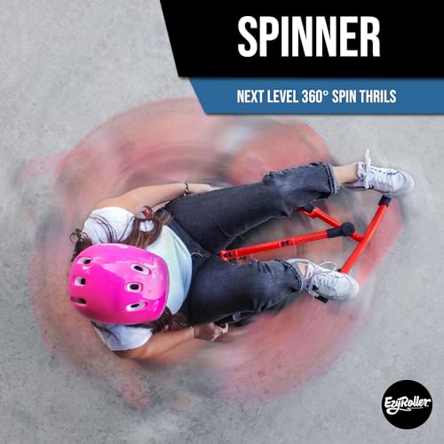 EzyRoller Spinner Ride On Scooter for Kids  Teens Outdoor Ride on Toy with Caster Wheels for Drifting  Tight Turning Up to 150 lbs Ages 4  Up  Red - Image 5