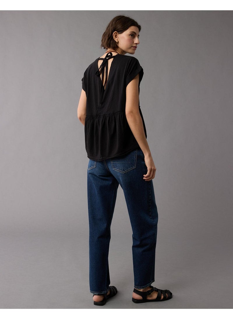 American Eagle Casual Oversized Tie T-Shirt  - Image 2