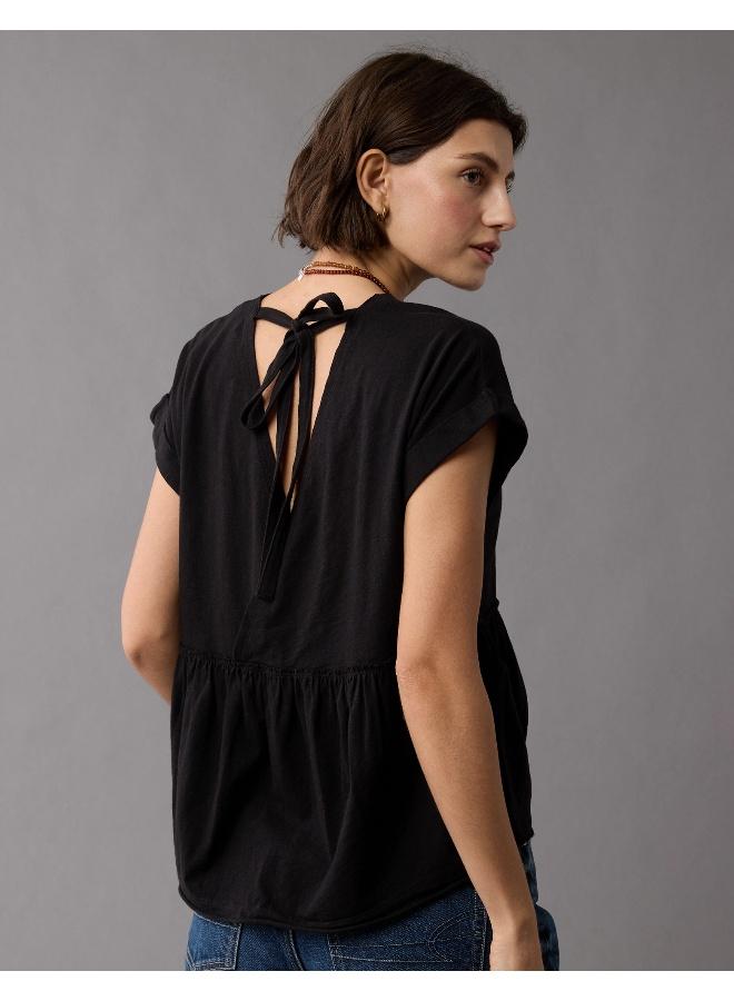 American Eagle Casual Oversized Tie T-Shirt - Image 1
