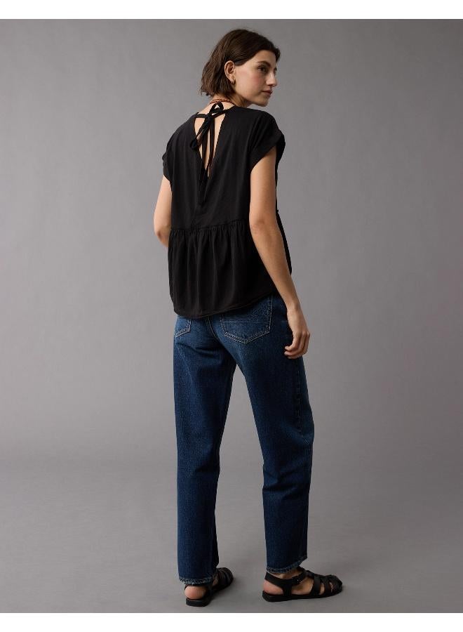 American Eagle Casual Oversized Tie T-Shirt - Image 4