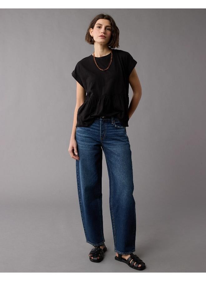 American Eagle Casual Oversized Tie T-Shirt - Image 5