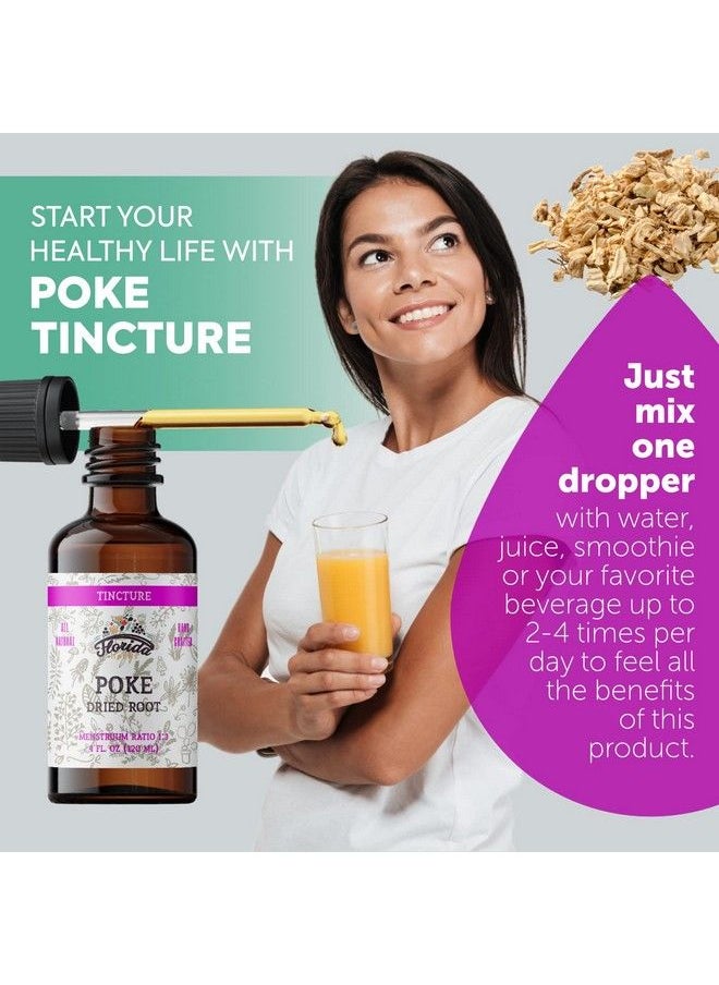 FLORIDA HERBS - Pokeweed Tincture Organic Poke Extract (Phytolacca Americana) Dried Root Nongmo In Coldpressed Organic Vegetable Glycerin Florida Herbs Supplements - Image 1