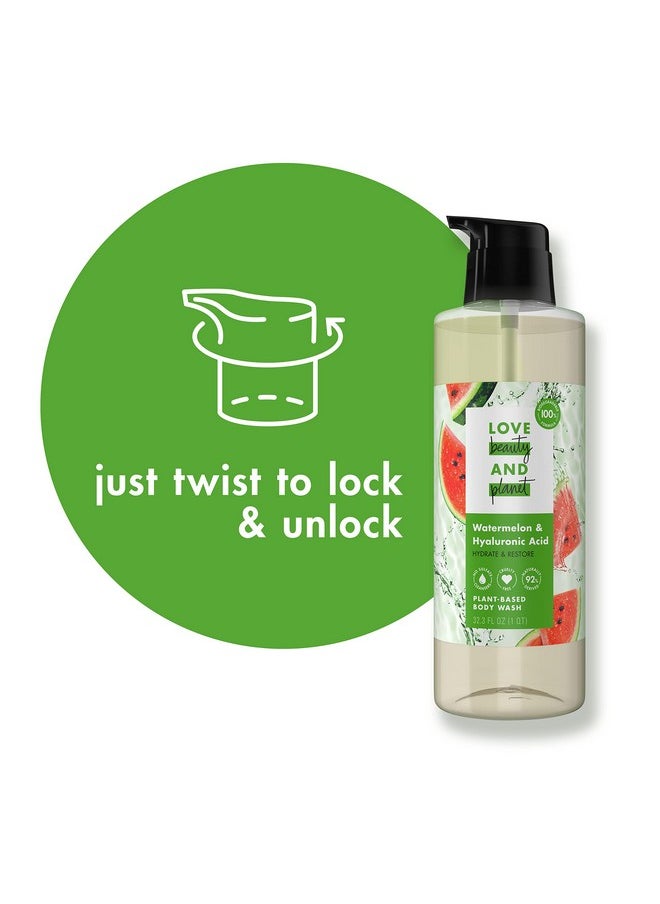 love beauty and planet Love Beauty and Planet Plant-Based Body Wash Hydrate and Restore Skin Watermelon and Hyaluronic Acid Made with Plant-Based Cleansers and Skin Care Ingredients 32.3 fl oz  - Image 5