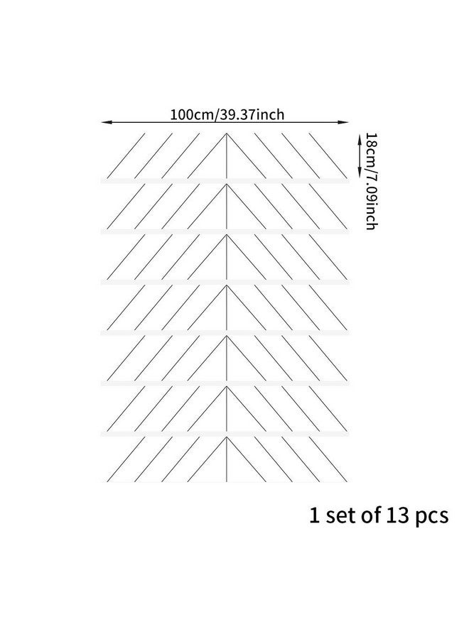 FUNLIFE 13Pcs Scandinavian Style Pvc Peel And Stick Vinyl Stair Riser Decals Stickers, 39.37"X7.09" Pure White Herringbone - Image 4