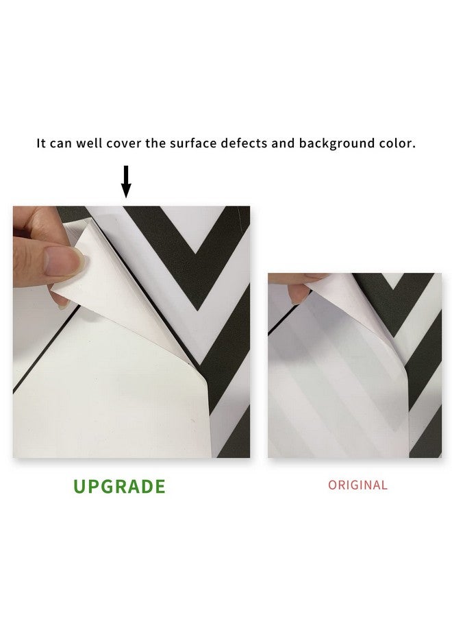 FUNLIFE 13Pcs Scandinavian Style Pvc Peel And Stick Vinyl Stair Riser Decals Stickers, 39.37"X7.09" Pure White Herringbone - Image 2