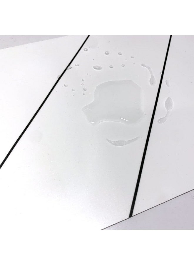 FUNLIFE 13Pcs Scandinavian Style Pvc Peel And Stick Vinyl Stair Riser Decals Stickers, 39.37"X7.09" Pure White Herringbone - Image 5