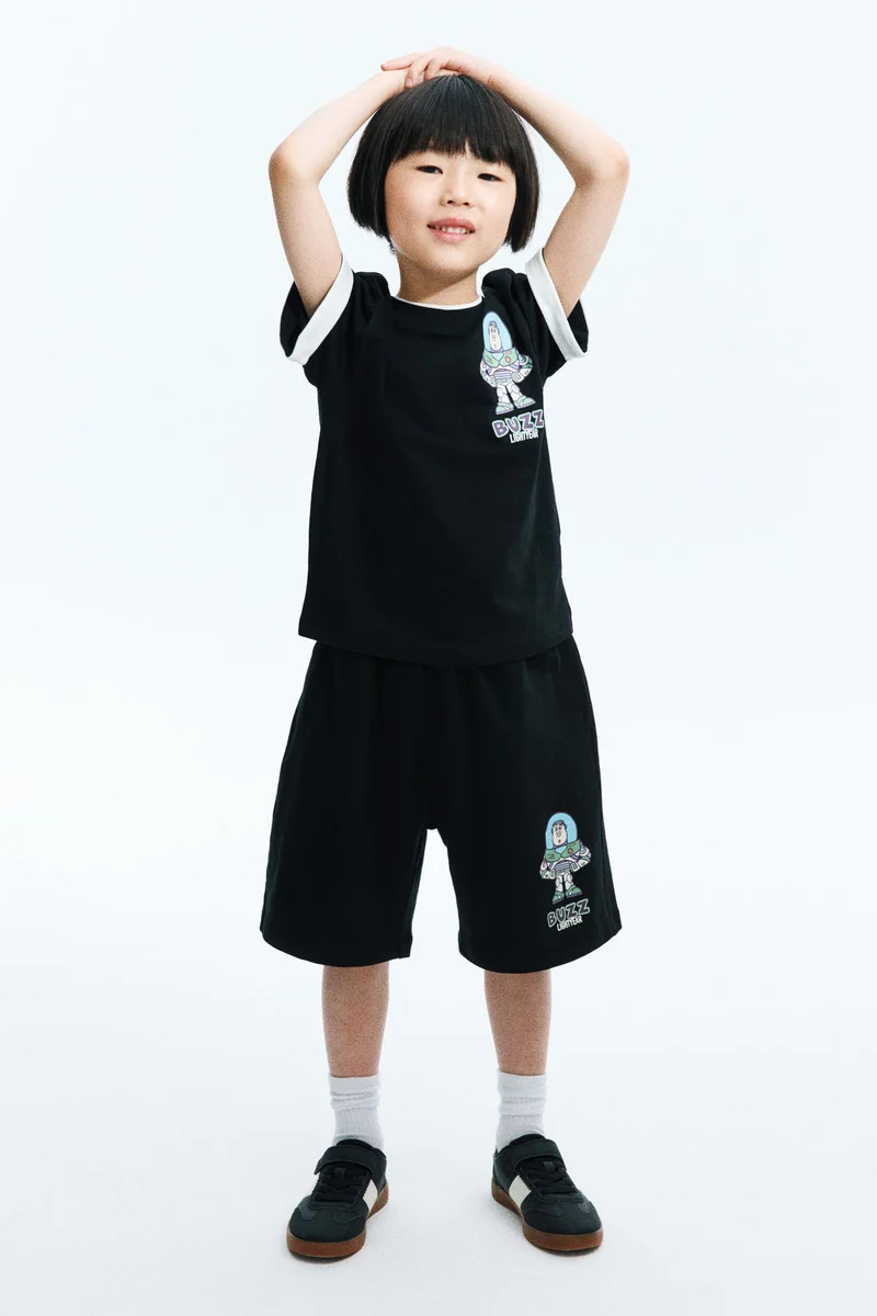 H&M Print-motif sweatshorts
