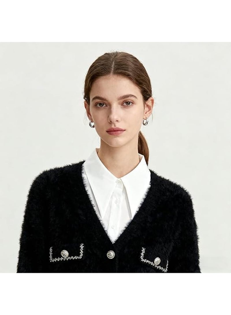 SYOSI Detachable Fake Collar for Women, Elegant Half Shirt Blouse Top for Layering, Adjustable Versatile False Collar for Business Office Casual Outfits, One Size, 2 Pack White - Image 4