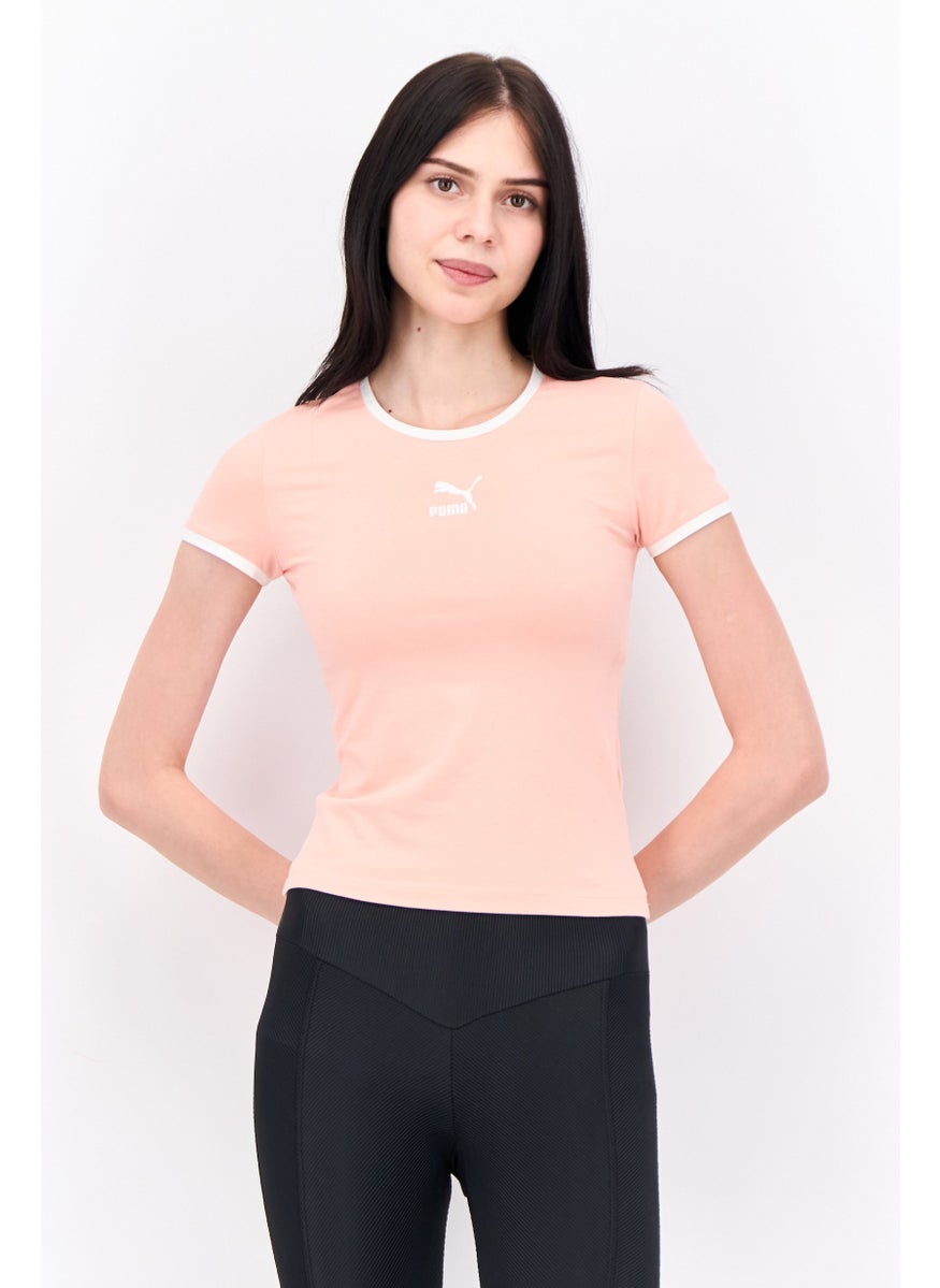 PUMA Women Sportswear Fit Short Sleeves Training T-Shirt, Pink  - Image 1