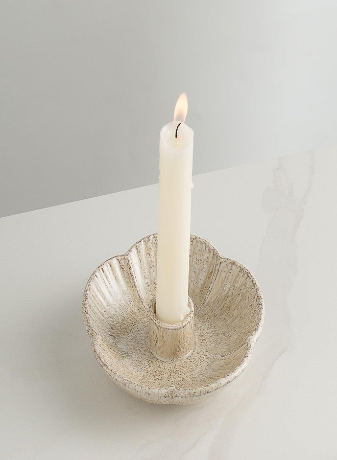 BEUNAIZER Ceramic Candle Holder, Candlestick Holder for Candles,Incense, Santo Palo, Rustic Vintage Home Decor for Halloween Christmas Weddings, Dining Room Table & Living Room Display (Camel) - Image 5