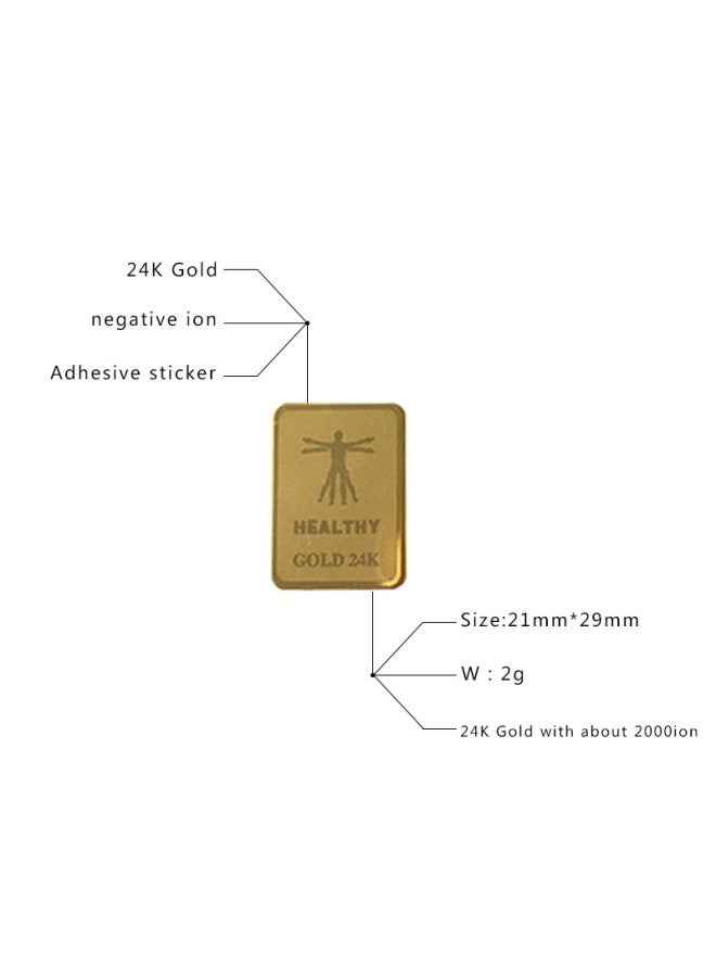 24K Double Anti-radiation Mobile Phone Sticker Mobile Phone Electromagnetic Radiation Sticker-Color:Packing 4 - Image 4