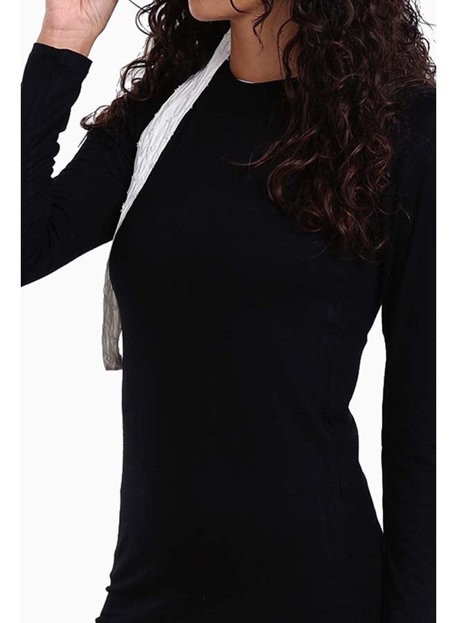 Carina Women's Slim-Fit Long-Sleeve Maxi Dress with Back Slit - Black - Image 4