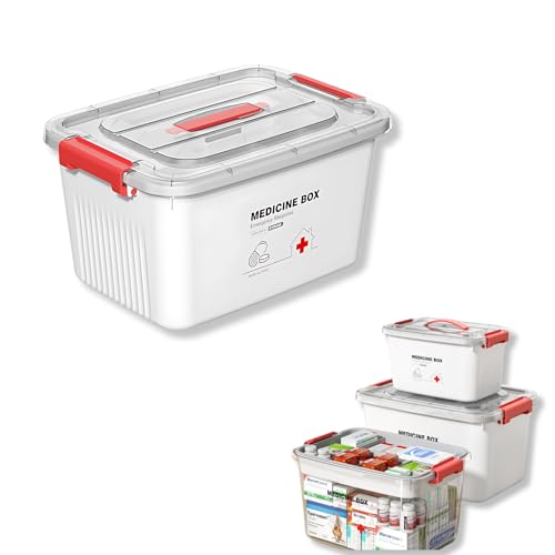 KREPS® Plastic Medicine Box, Medical First Aid Multi-Purpose Storage Organizer, Emergency Kit, Availbale in Multiple Size (WHITE, SMALL) - Image 1