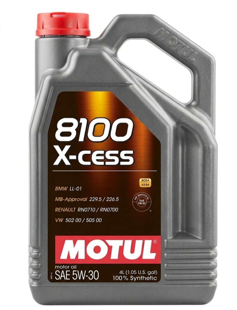 Motul 8100 X-CESS SAE 5W30 100% Synthetic Motor Oil, 4 Litres - Image 2