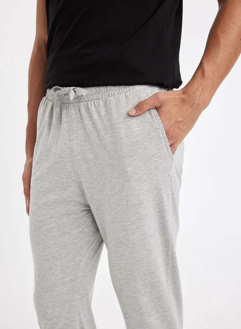 DeFacto Regular Fit Drawstring Straight Leg Pajama Bottoms With Pockets
