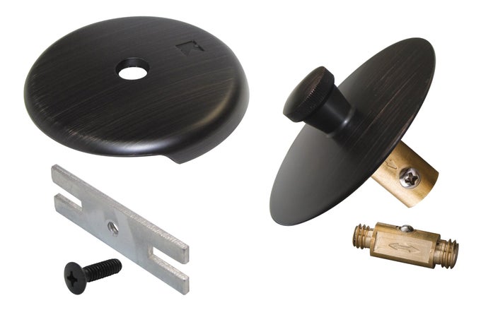 K6199VB QUICK COVERUP BATH DRAIN TRIM KIT WITH OVERFLOW PLATE VENETIAN BRONZE