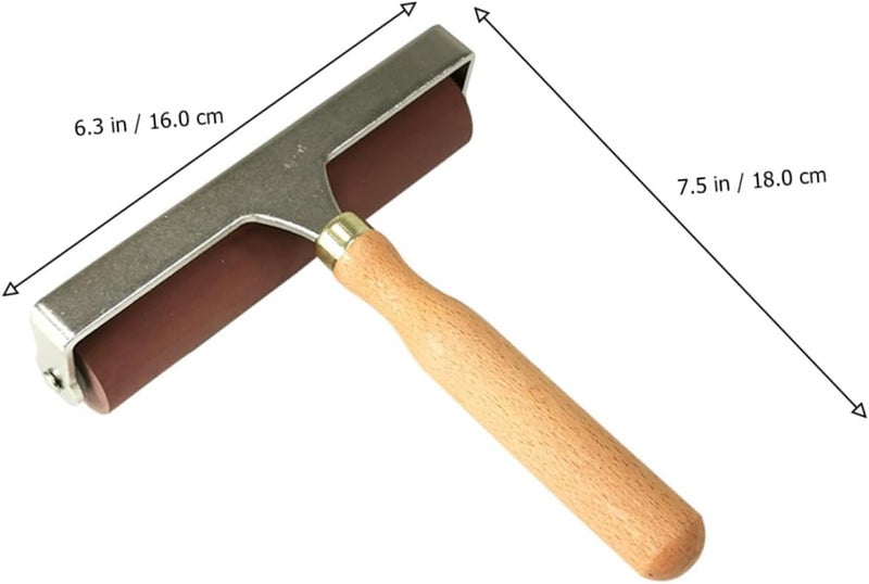 MINAOLULUS Hard Rubber Ink Roller for Printmaking Crafting Applicator with Sturdy Elastic Surface Lightweight Painting Tool for Large Area Coverage and Art Projects Random Color - Image 5