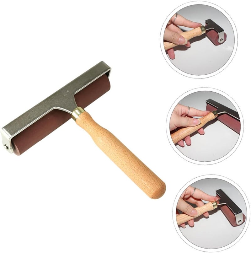 MINAOLULUS Hard Rubber Ink Roller for Printmaking Crafting Applicator with Sturdy Elastic Surface Lightweight Painting Tool for Large Area Coverage and Art Projects Random Color - Image 4