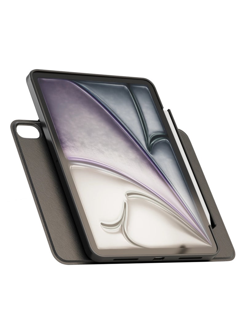 LEVELO iPad Air 13 Inch Converge Detachable Case / Pen Slot Included / Linear Rail Design / Detachable iPad Case / 360° Elevated Slide / Shockproof / TPU+PC Material - Black - Image 3