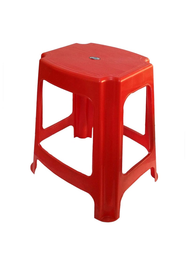 NILKAMAL Nilkamal Hevea Plastic Stool (Bright Red) Home and Office -Set of 2  - Image 3