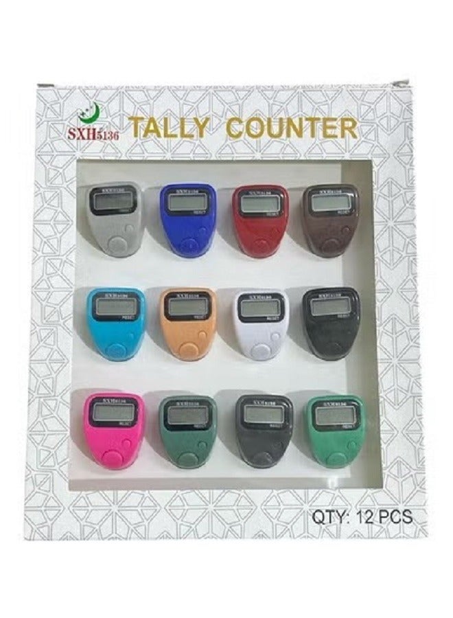Digital Electronic Finger Counter Set, 12 Pieces, Multicolor  - Image 3