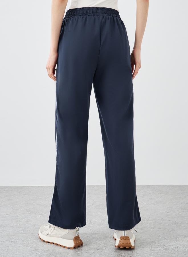 Take Two Side Piping Detail Pants with Elastic Waistband - Image 4