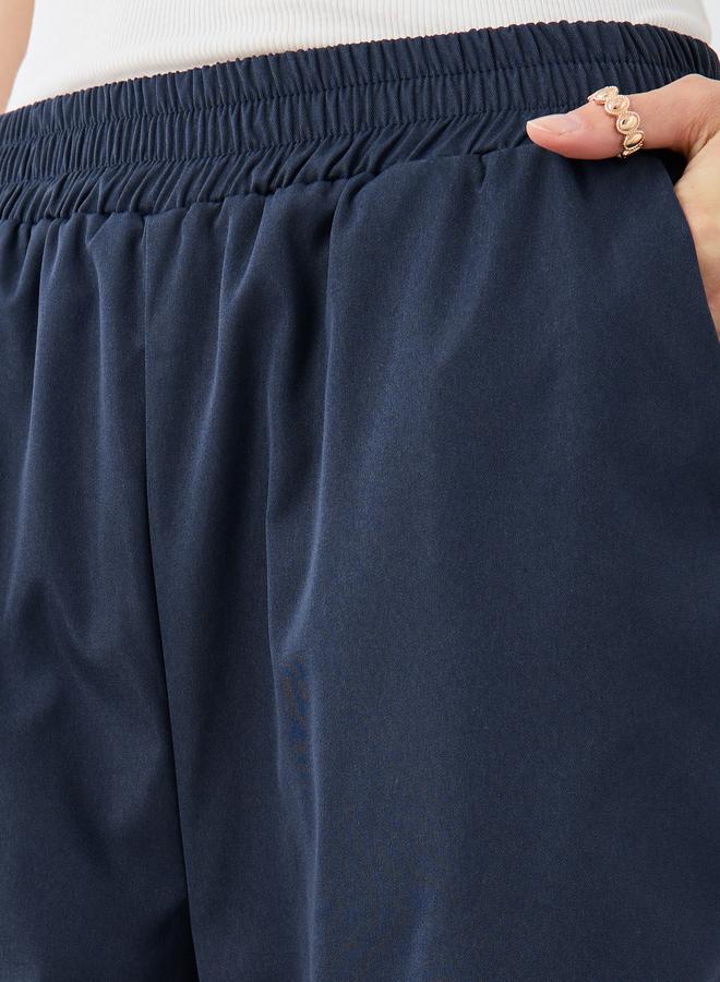 Take Two Side Piping Detail Pants with Elastic Waistband - Image 3