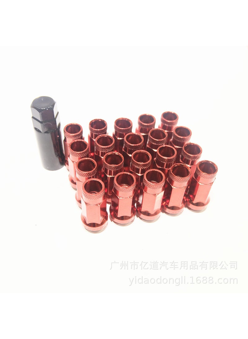 Invincible Car light tire Nut Car wheel hub screw Nut Nut 20+1/set Car Lug Nut Red 