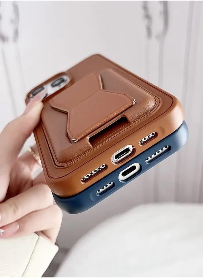 BORTONY - iPhone 16 Pro Max Case with Card Holder Magnetic Kickstand PU Leather Shockproof Protective Cover for iPhone 16 Pro Max 6.9 Inch - Image 1