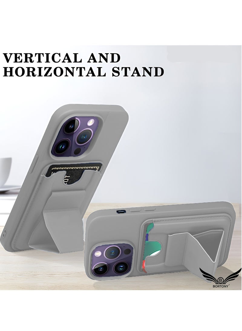 BORTONY - iPhone 16 Pro Max Case with Card Holder Magnetic Kickstand PU Leather Shockproof Protective Cover for iPhone 16 Pro Max 6.9 Inch - Image 1