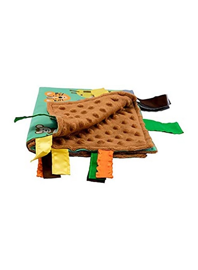 The Learning Lovey Tag Toy Baby Jungle Safari Zoo Animal Adventure Security Soother Comfort Toy: 18”X14” - Image 2