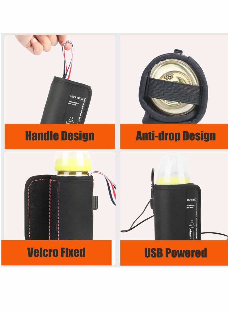 KASTWAVE Bottle Warmer Bag, Baby Bottle Warmer Insulation Cover, Portable USB Car Baby Bottle Insulator - Image 4