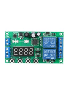 Metal 2-Channel Timer Relay Module DC 7 - 30 V E125-2 Green/Blue