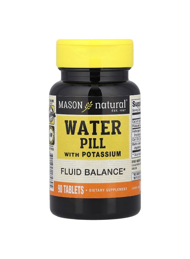 Mason Natural ماسون ناتشورال، حبوب الماء مع البوتاسيوم، 90 قرص - Image 1
