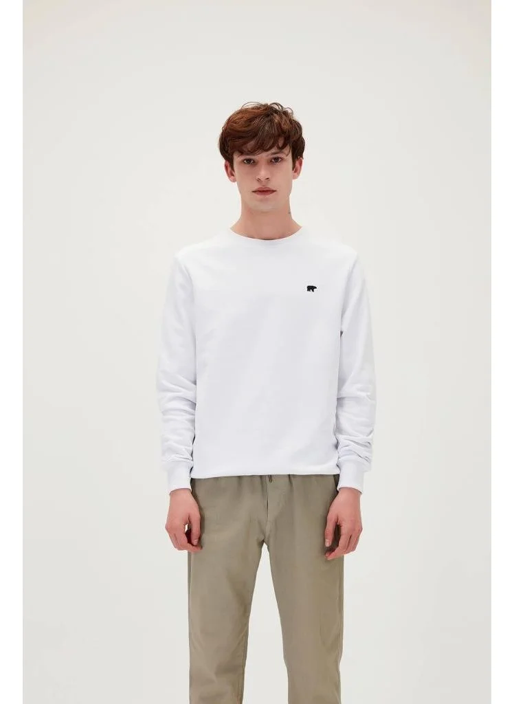 باد بير Men's white Sweatshirt