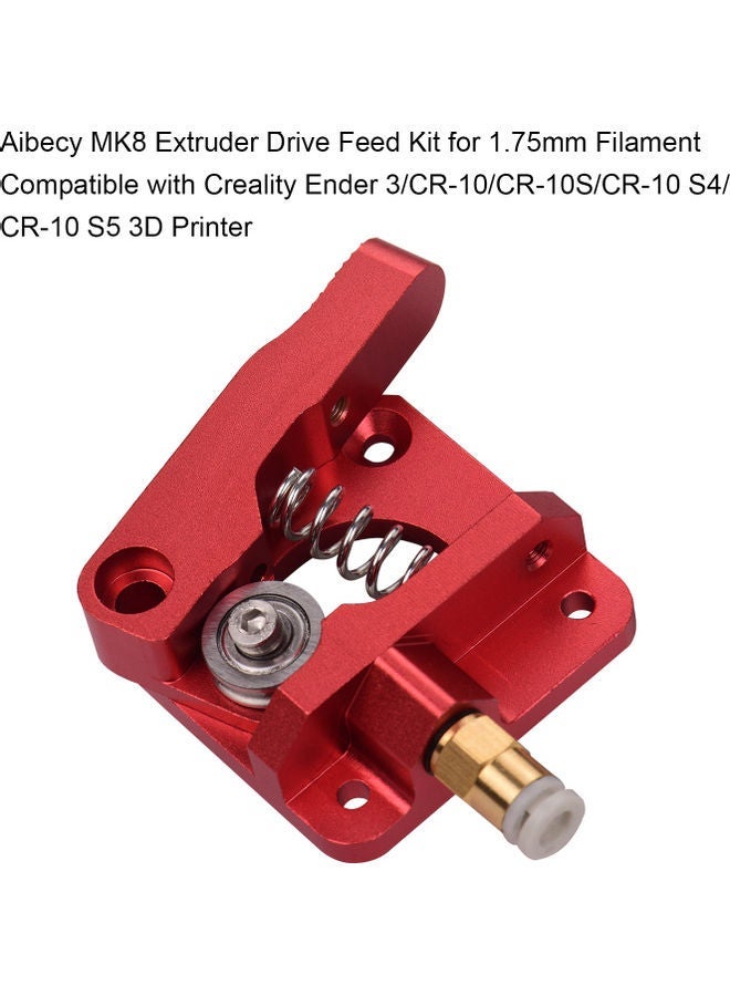NIBEMINENT Aluminum Alloy Block Right Hand Filament For Creality Ender 3/CR-10/CR-10S/CR-10 S4/CR-10 S5 3D Printer Red  - Image 5