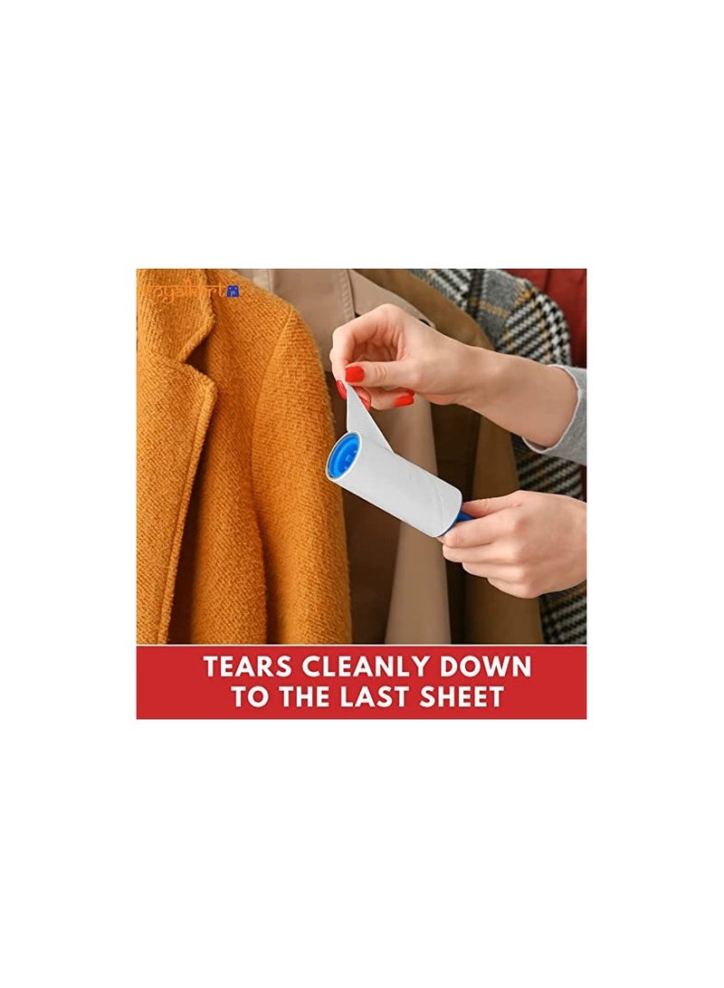 Royalkart Royalkart  Lint Remover  Lint roller Sticky Picker Cleaner  Lint Remover Clothes   Carpet  Dog Fur   Sweater  Dust and  Dirt  Pet Hair  4 Refills (240 Sheets)   1 Handle   Protective Cover  - Image 2