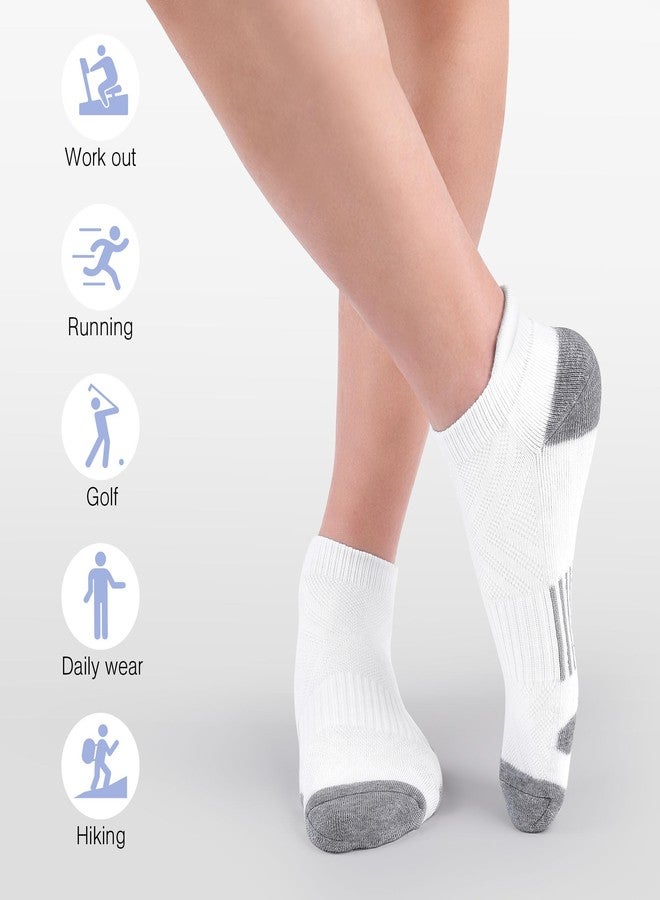 Felicigeely Ankle Athletic Running Socks Low Cut Sports Socks Breathable Cushioned Tab Socks for Men Women 6 Pairs - Image 4
