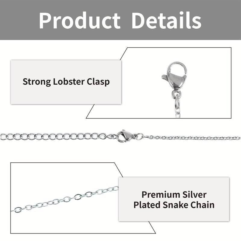 ZoiNavyer 30 Pack Necklace Chains Bulk, Silver Chain Necklace, 1.5mm Stainless Steel Necklace Chains for Jewelry Making (20 Inches) - Image 3
